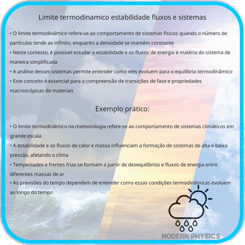 Limite Termodinâmico | Estabilidade, Fluxos e Sistemas
