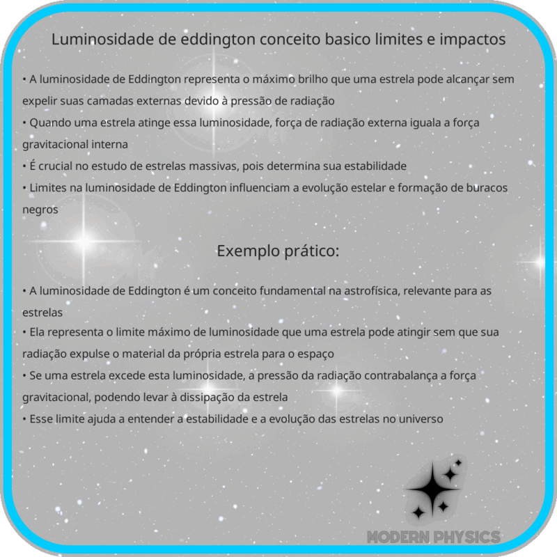 Luminosidade de Eddington | Conceito Básico, Limites e Impactos