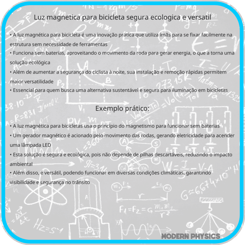 Luz Magnética para Bicicleta | Segura, Ecológica e Versátil