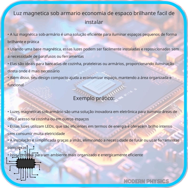 Luz Magnética Sob-Armário | Economia de Espaço, Brilhante & Fácil de Instalar