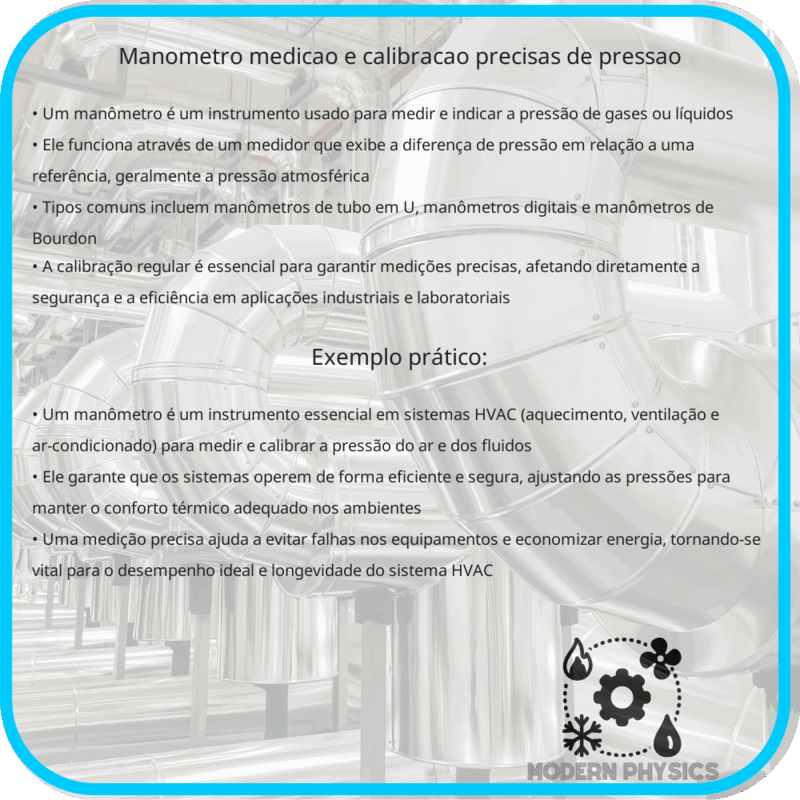 Manômetro | Medição e Calibração Precisas de Pressão