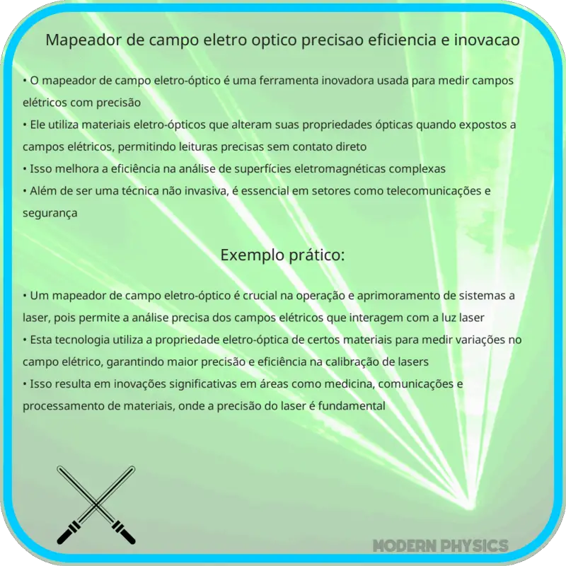 Mapeador de Campo Eletro-óptico | Precisão, Eficiência e Inovação