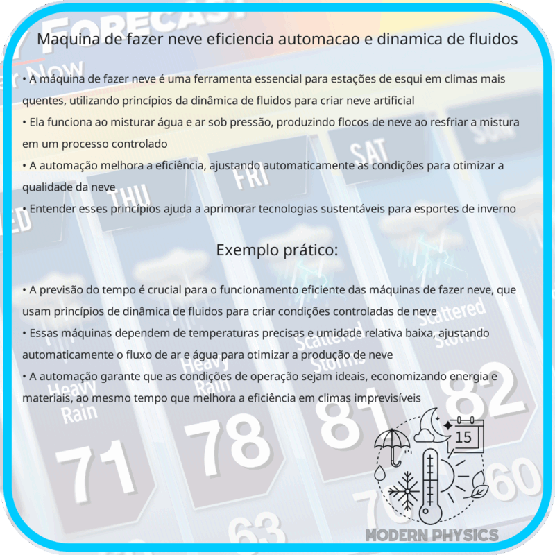 Máquina de Fazer Neve: Eficiência, Automação e Dinâmica de Fluidos