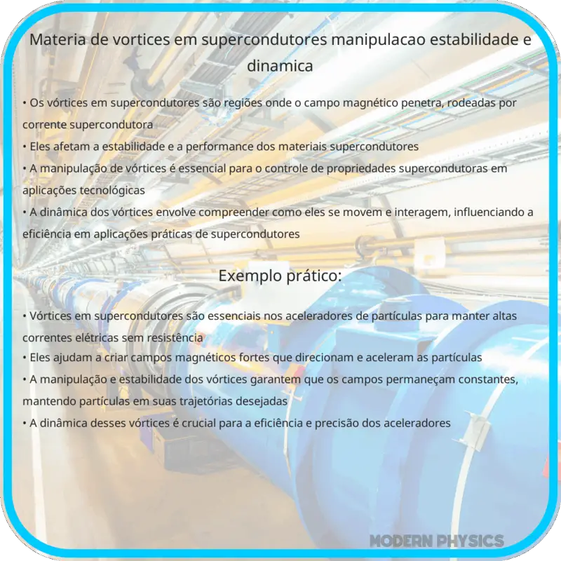 Matéria de Vórtices em Supercondutores | Manipulação, Estabilidade e Dinâmica