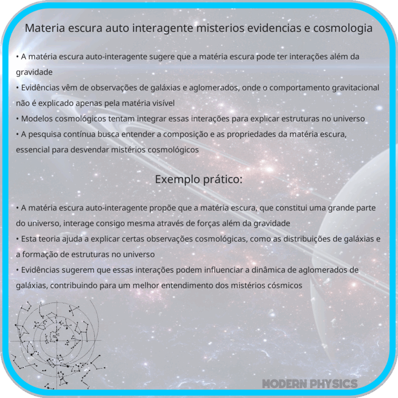 Matéria Escura Auto-Interagente | Mistérios, Evidências e Cosmologia