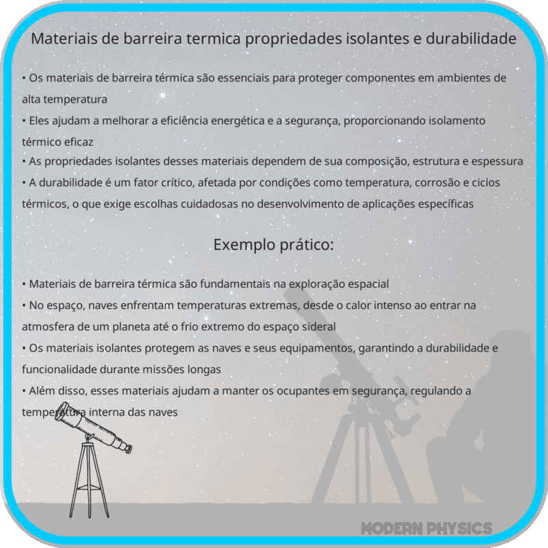 Materiais de Barreira Térmica | Propriedades Isolantes e Durabilidade