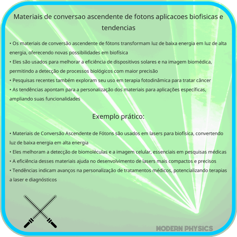 Materiais de Conversão Ascendente de Fótons | Aplicações Biofísicas e Tendências