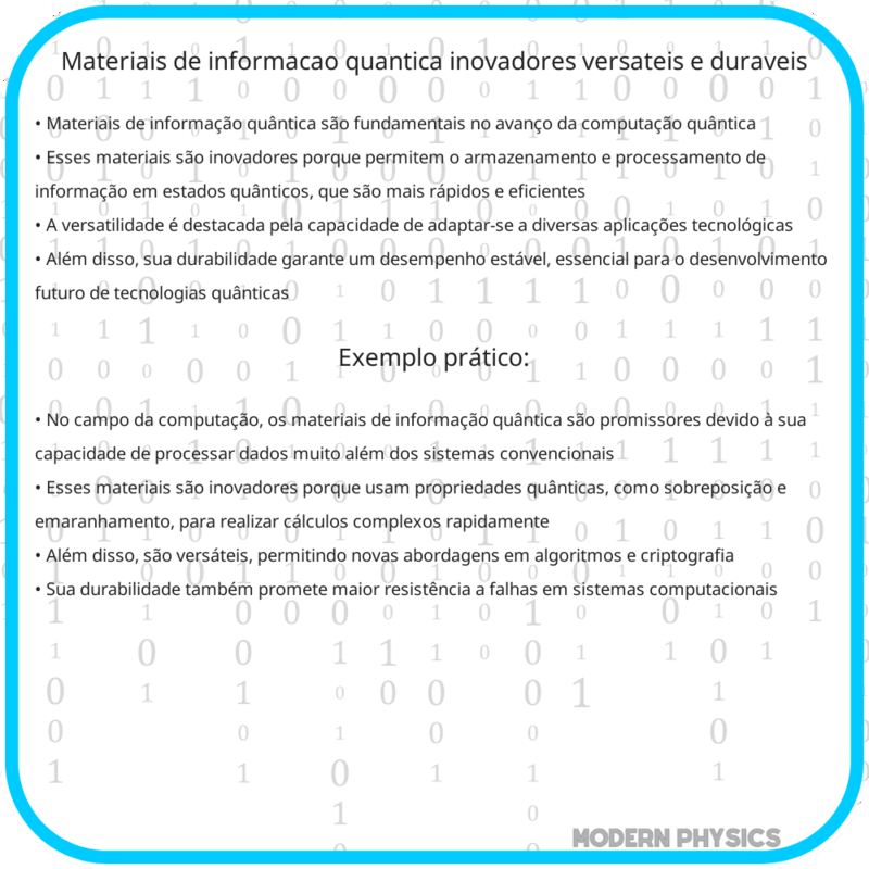 Materiais de Informação Quântica | Inovadores, Versáteis e Duráveis