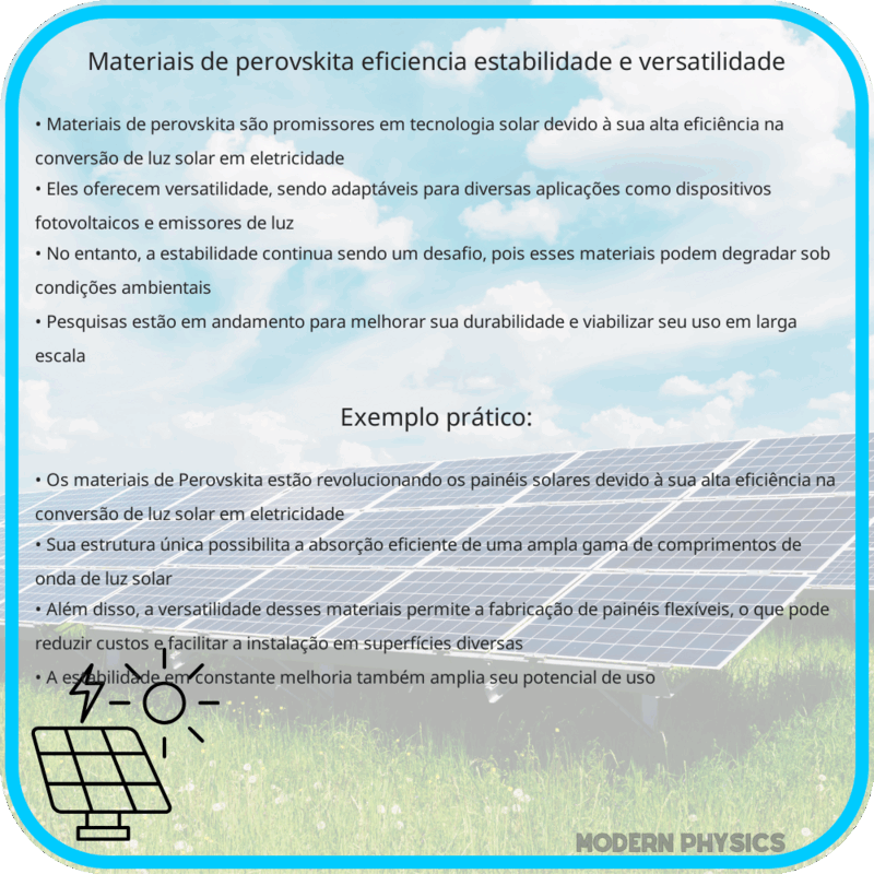 Materiais de Perovskita | Eficiência, Estabilidade e Versatilidade