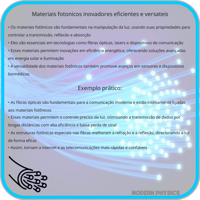 Materiais Fotônicos: Inovadores, Eficientes e Versáteis