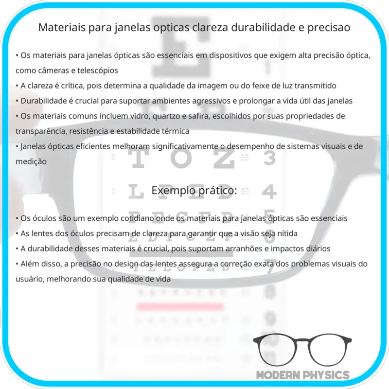Materiais para Janelas Ópticas: Clareza, Durabilidade e Precisão