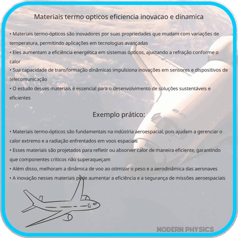 Materiais Termo-Ópticos | Eficiência, Inovação e Dinâmica