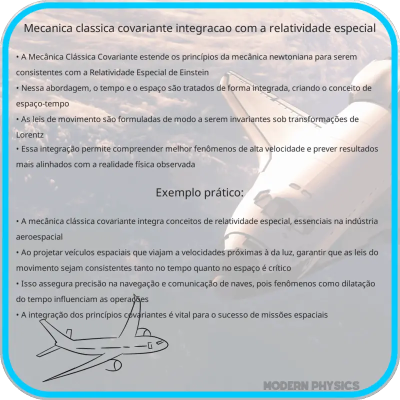 Mecânica Clássica Covariante | Integração com a Relatividade Especial