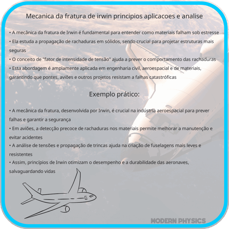 Mecânica da Fratura de Irwin | Princípios, Aplicações e Análise