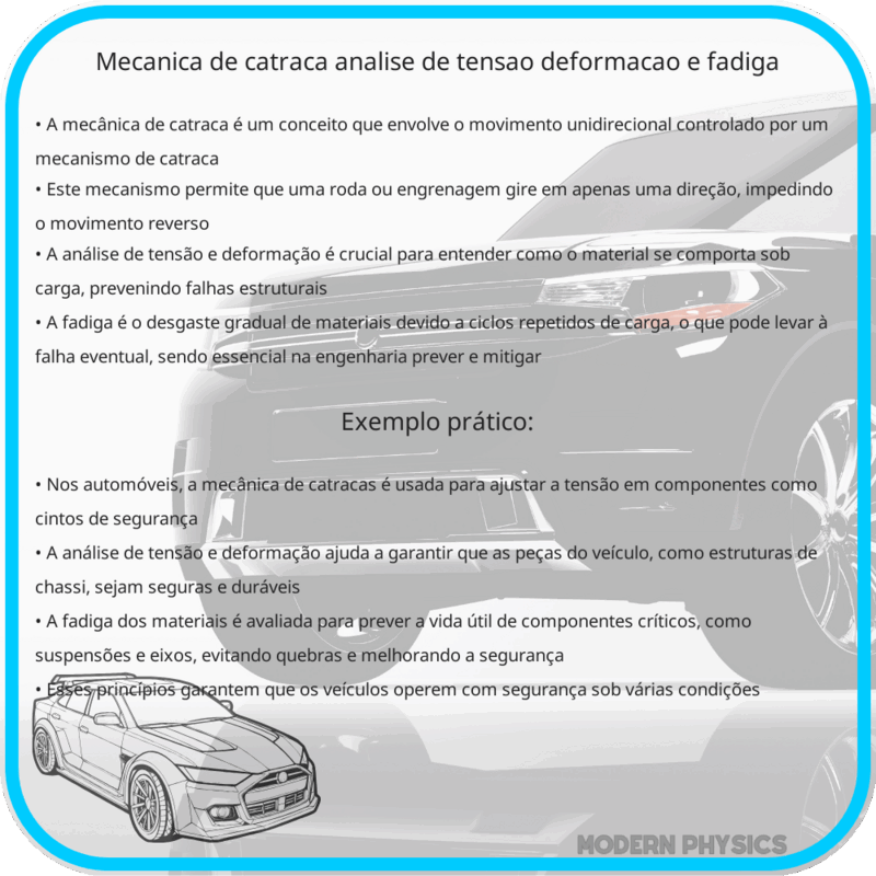 Mecânica de Catraca | Análise de Tensão, Deformação e Fadiga