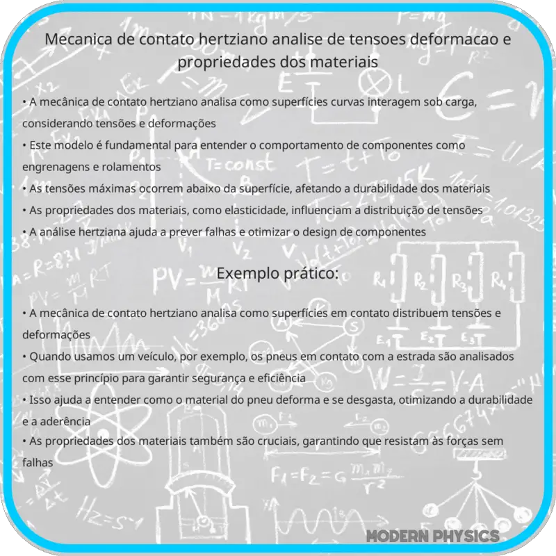 Mecânica de Contato Hertziano | Análise de Tensões, Deformação e Propriedades dos Materiais