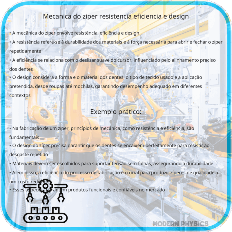Mecânica do Zíper | Resistência, Eficiência e Design