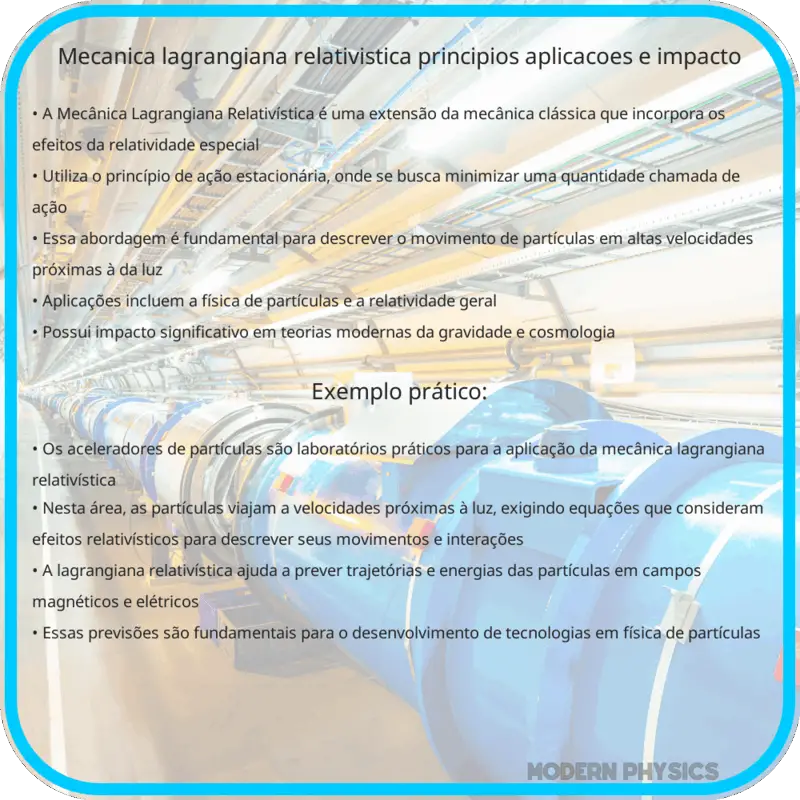 Mecânica Lagrangiana Relativística | Princípios, Aplicações e Impacto