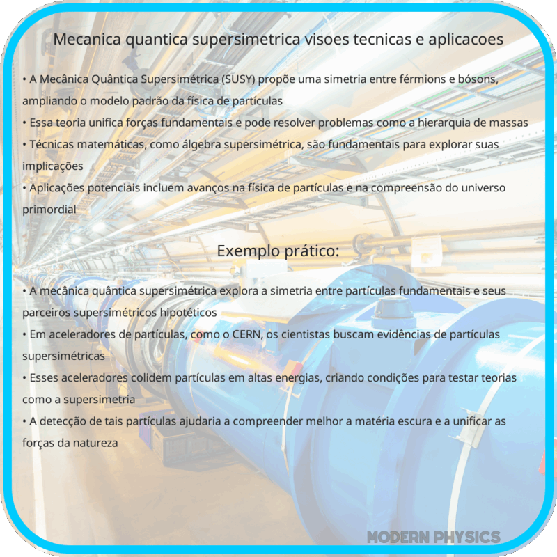 Mecânica Quântica Supersimétrica: Visões, Técnicas e Aplicações