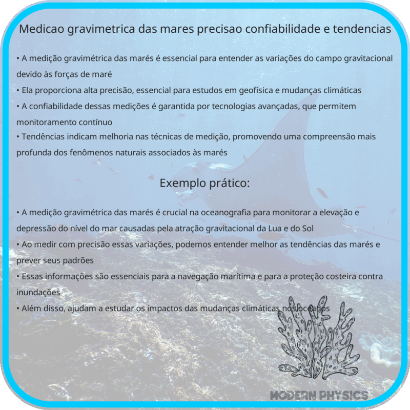 Medição Gravimétrica das Marés: Precisão, Confiabilidade e Tendências