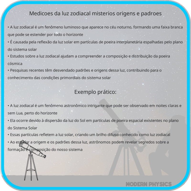 Medições da Luz Zodiacal | Mistérios, Origens e Padrões