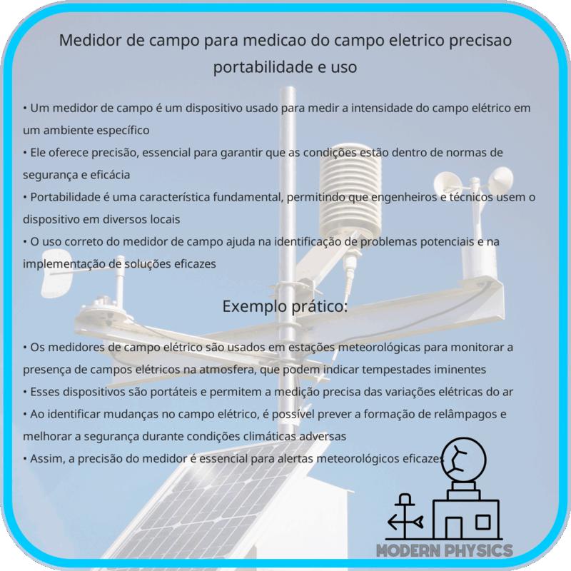 Medidor de Campo para Medição do Campo Elétrico | Precisão, Portabilidade e Uso