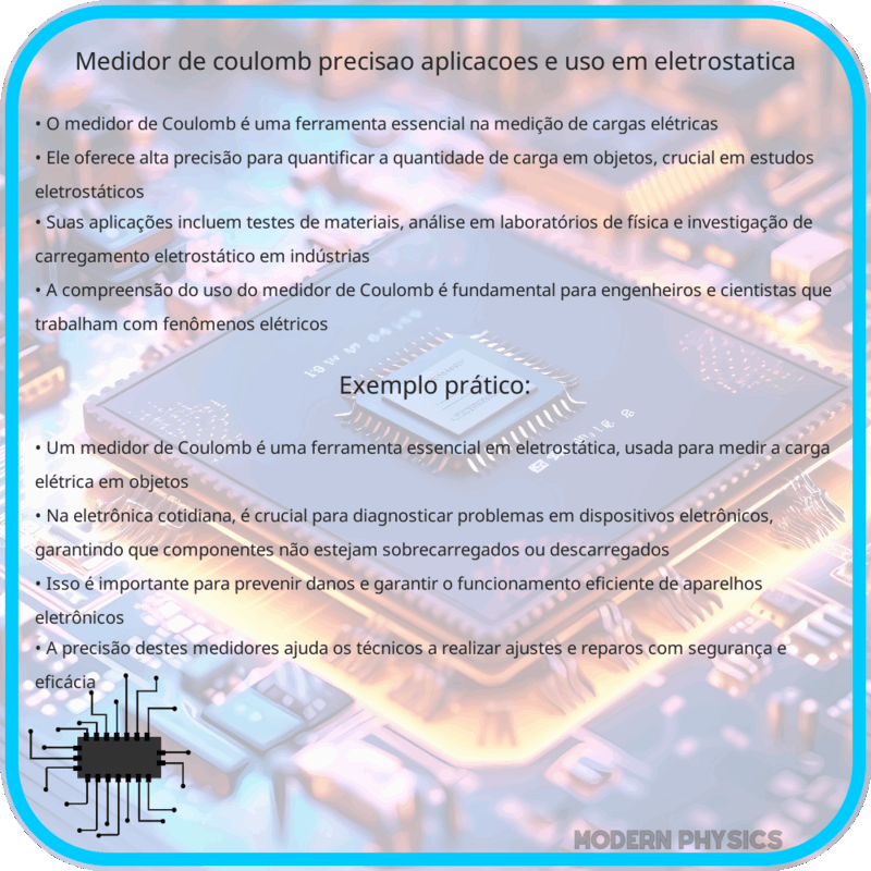 Medidor de Coulomb | Precisão, Aplicações e Uso em Eletrostática