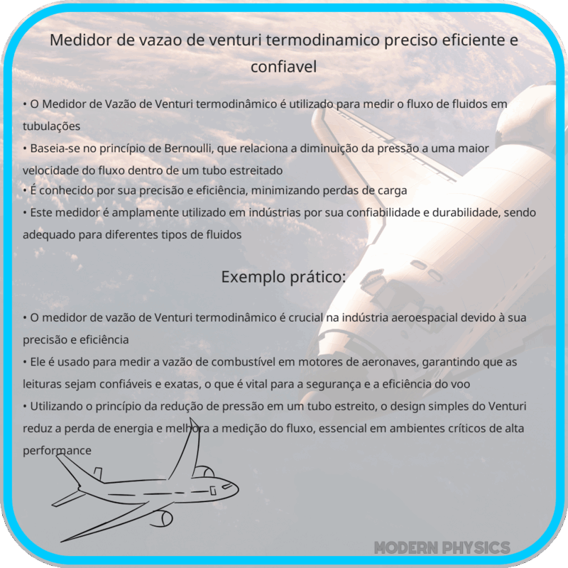 Medidor de Vazão de Venturi Termodinâmico | Preciso, Eficiente e Confiável