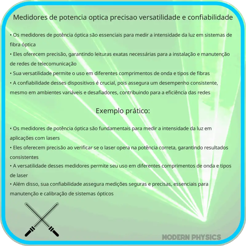 Medidores de Potência Óptica | Precisão, Versatilidade e Confiabilidade
