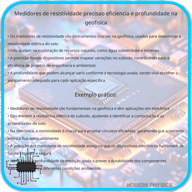 Medidores de Resistividade | Precisão, Eficiência e Profundidade na Geofísica