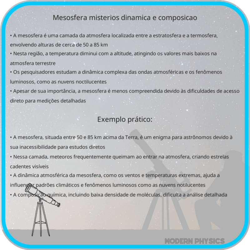 Mesosfera | Mistérios, Dinâmica e Composição