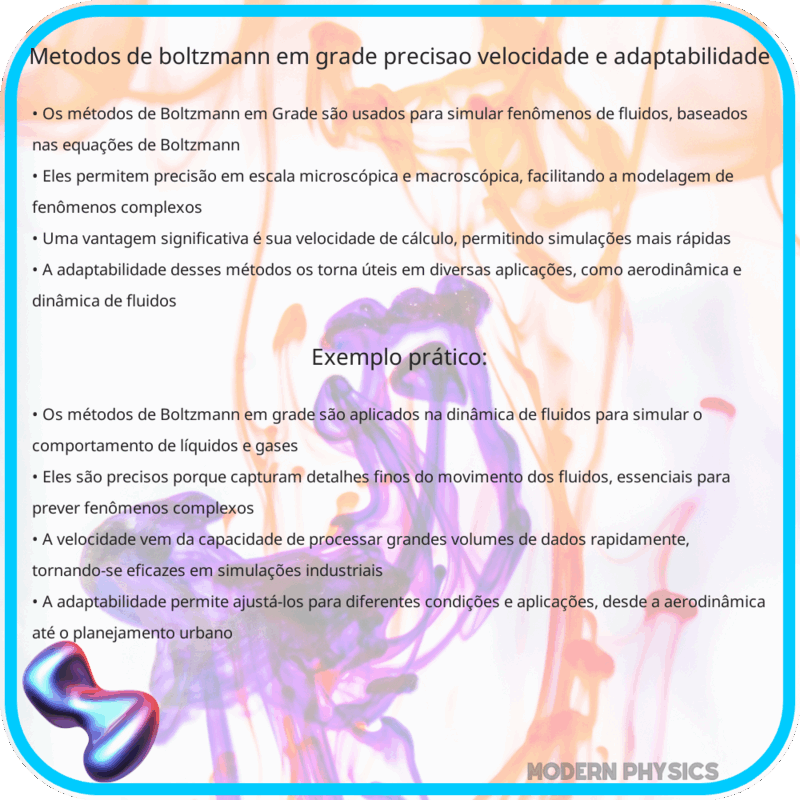 Métodos de Boltzmann em Grade | Precisão, Velocidade e Adaptabilidade