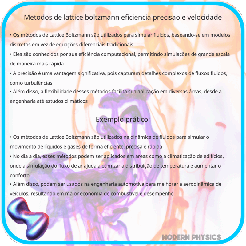 Métodos de Lattice Boltzmann | Eficiência, Precisão e Velocidade