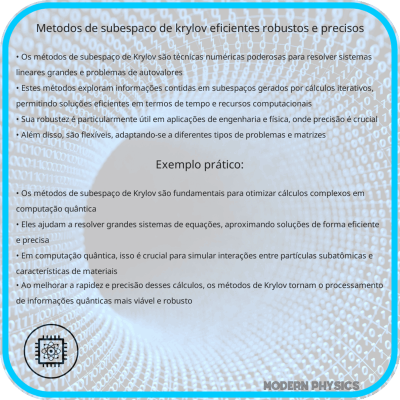 Métodos de Subespaço de Krylov | Eficientes, Robustos e Precisos