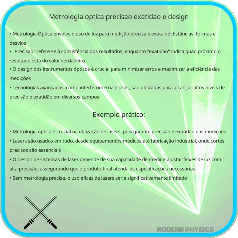 Metrologia Óptica | Precisão, Exatidão e Design
