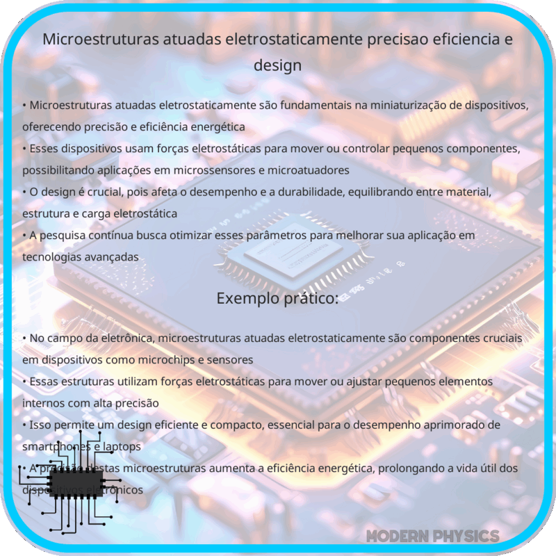 Microestruturas Atuadas Eletrostaticamente | Precisão, Eficiência e Design