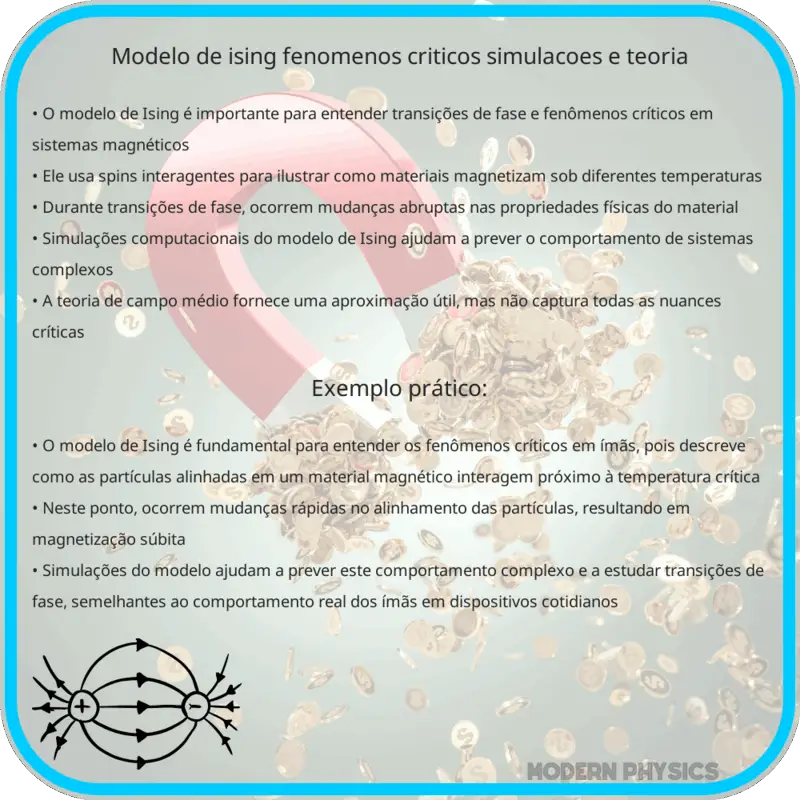 Modelo de Ising: Fenômenos Críticos, Simulações e Teoria