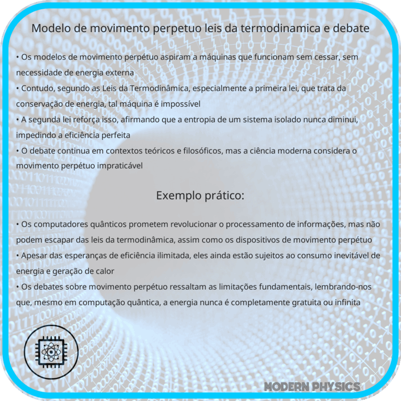 Modelo de Movimento Perpétuo | Leis da Termodinâmica e Debate