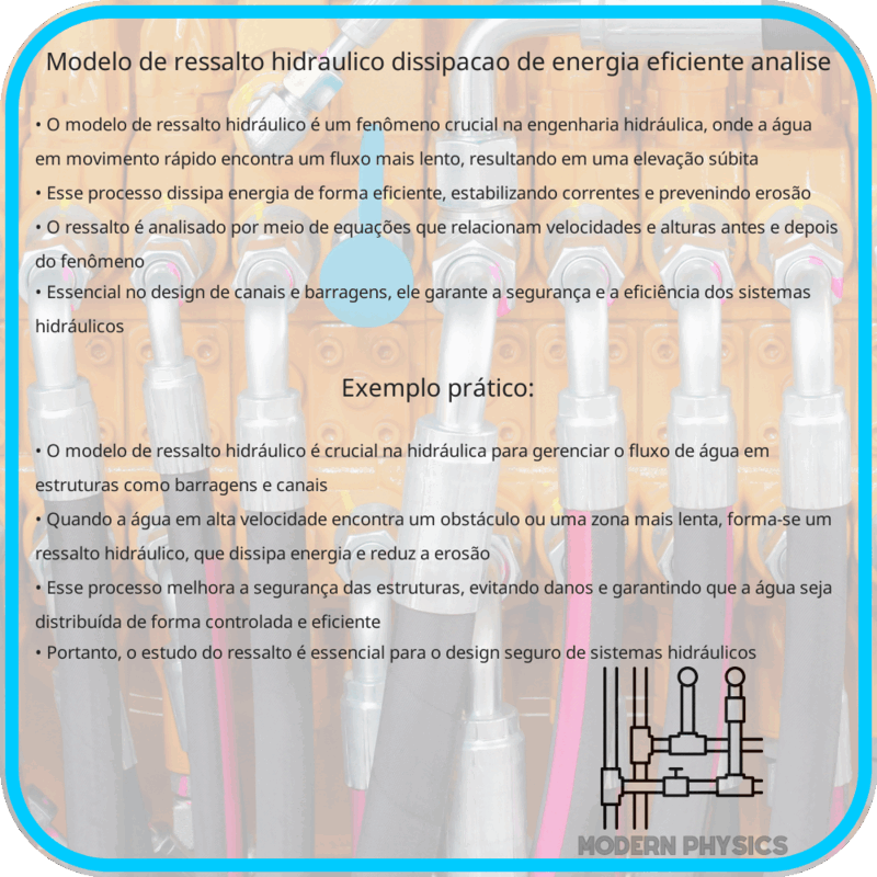 Modelo de Ressalto Hidráulico | Dissipação de Energia Eficiente & Análise