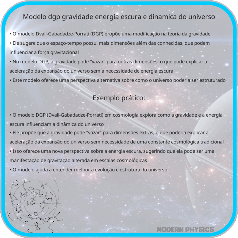 Modelo DGP: Gravidade, Energia Escura e Dinâmica do Universo
