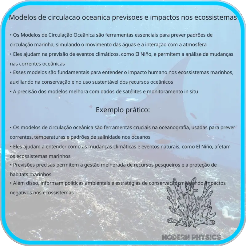Modelos de Circulação Oceânica: Previsões e Impactos nos Ecossistemas