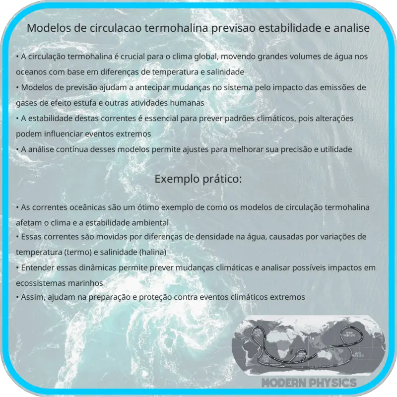 Modelos de Circulação Termohalina | Previsão, Estabilidade e Análise