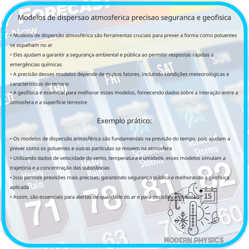 Modelos de Dispersão Atmosférica: Precisão, Segurança e Geofísica