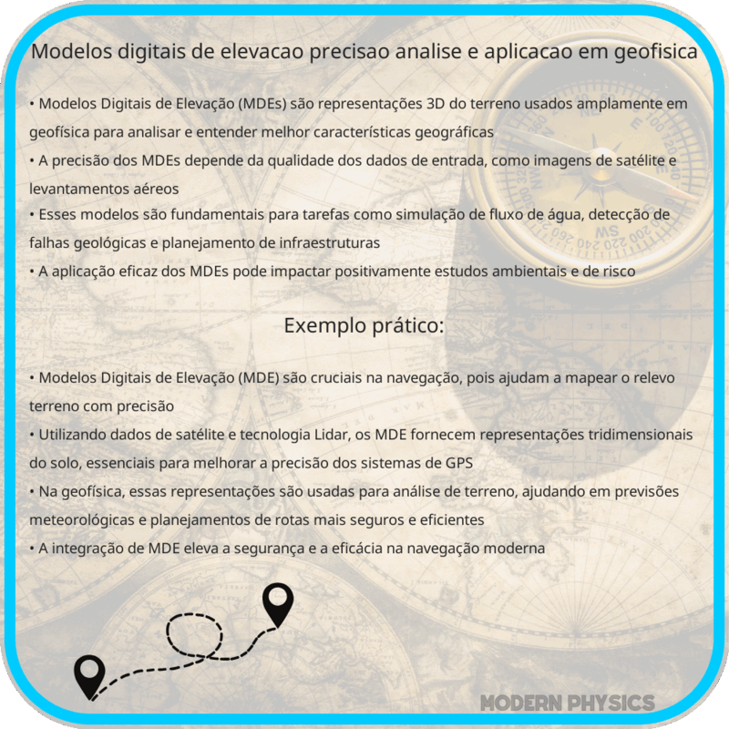 Modelos Digitais de Elevação: Precisão, Análise e Aplicação em Geofísica