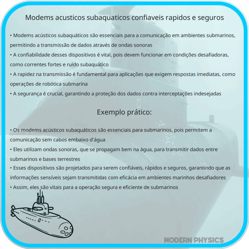 Modems Acústicos Subaquáticos | Confiáveis, Rápidos e Seguros