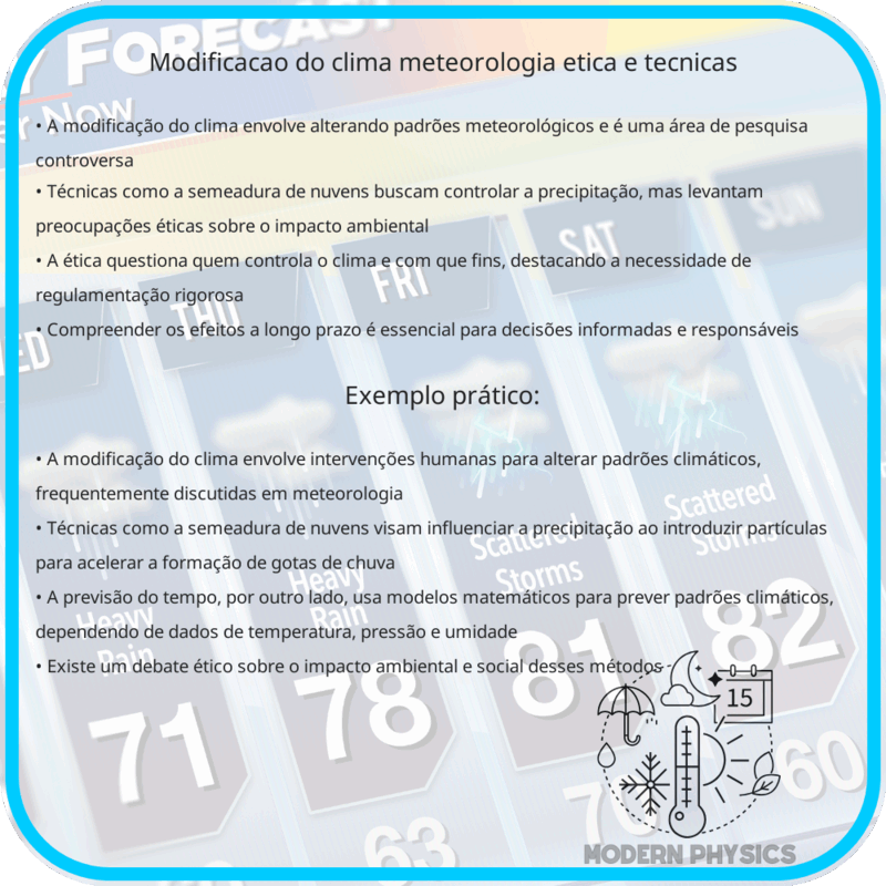 Modificação do Clima | Meteorologia, Ética e Técnicas