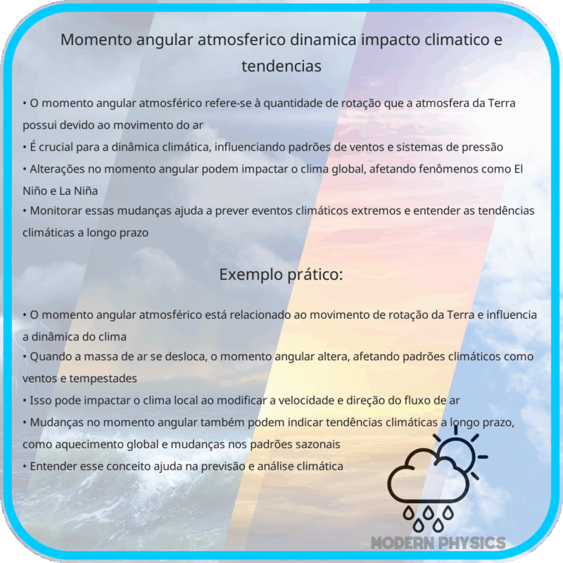 Momento Angular Atmosférico | Dinâmica, Impacto Climático e Tendências