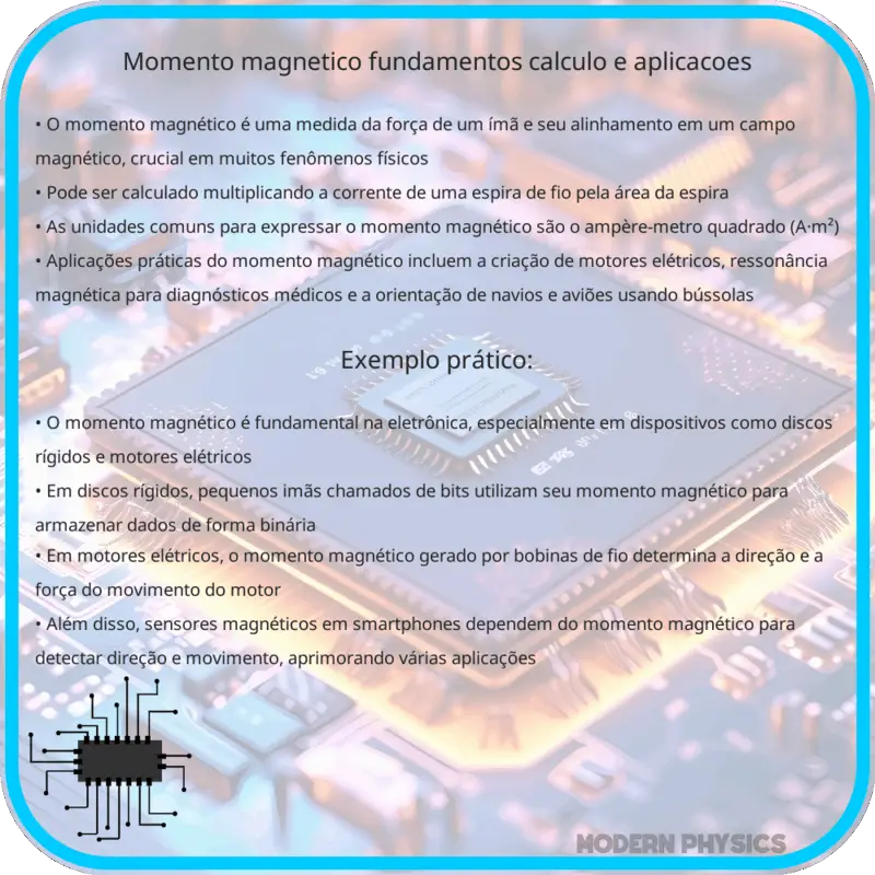 Momento Magnético | Fundamentos, Cálculo e Aplicações