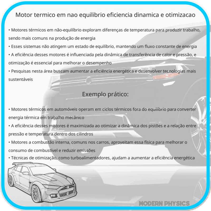 Motor Térmico em Não-Equilíbrio | Eficiência, Dinâmica e Otimização