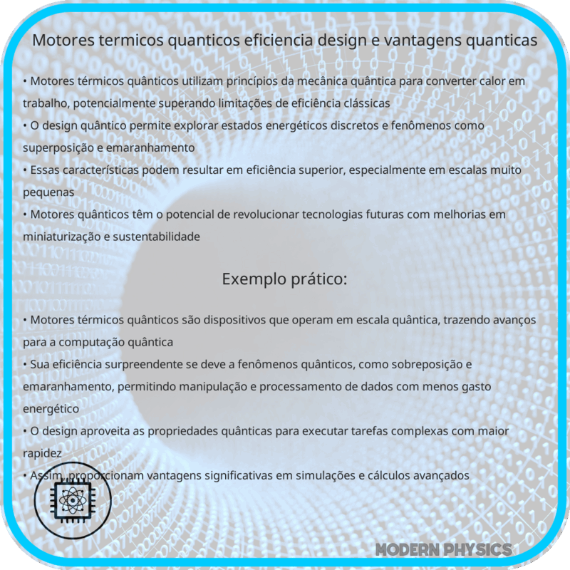 Motores Térmicos Quânticos | Eficiência, Design e Vantagens Quânticas